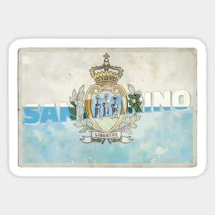 San Marino Vintage style retro souvenir Sticker